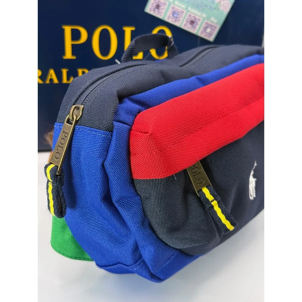Polo Ralph Lauren Colorblock Canvas Waist Pack Multi 9AR012-E69 OS Mens Bag